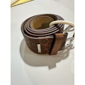 Relic Belt Womens Faux Leather Embossed Hippie Flowers Size M EUC 38”